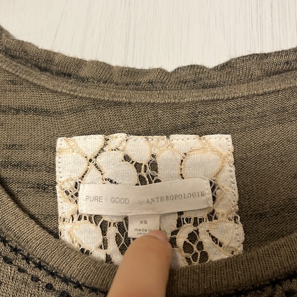 Anthropologie Pure + Good Moss Space Dyed‎ Top Shirt Size XS - Picture 3 of 6